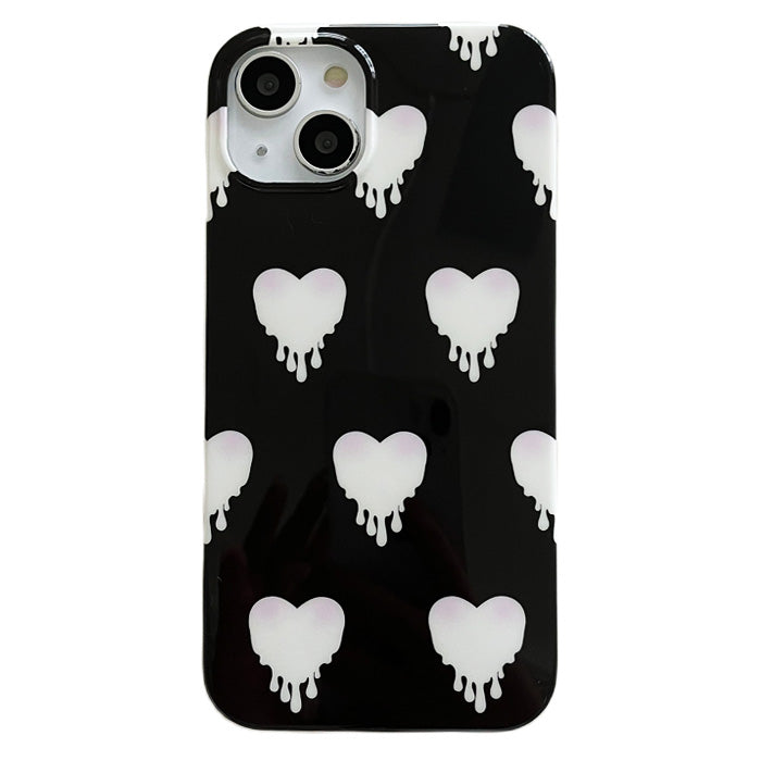 black white heart iphone case boogzel apparel