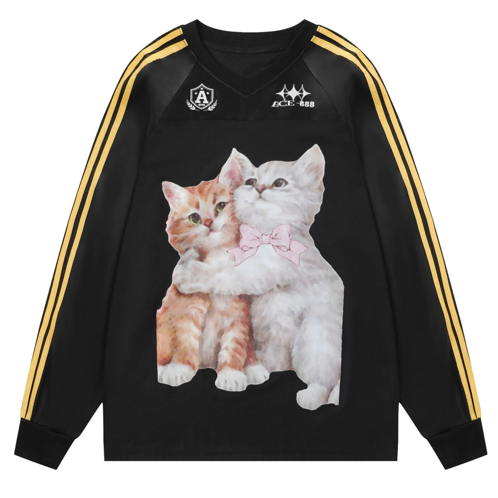 Blokette Aesthetic Kitten Print Jersey
