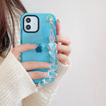 blue heart chain iphone case boogzel apparel