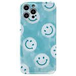 blue smiley iphone case boogzel apparel
