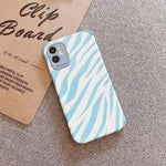 blue zebra print iphone case boogzel apparel