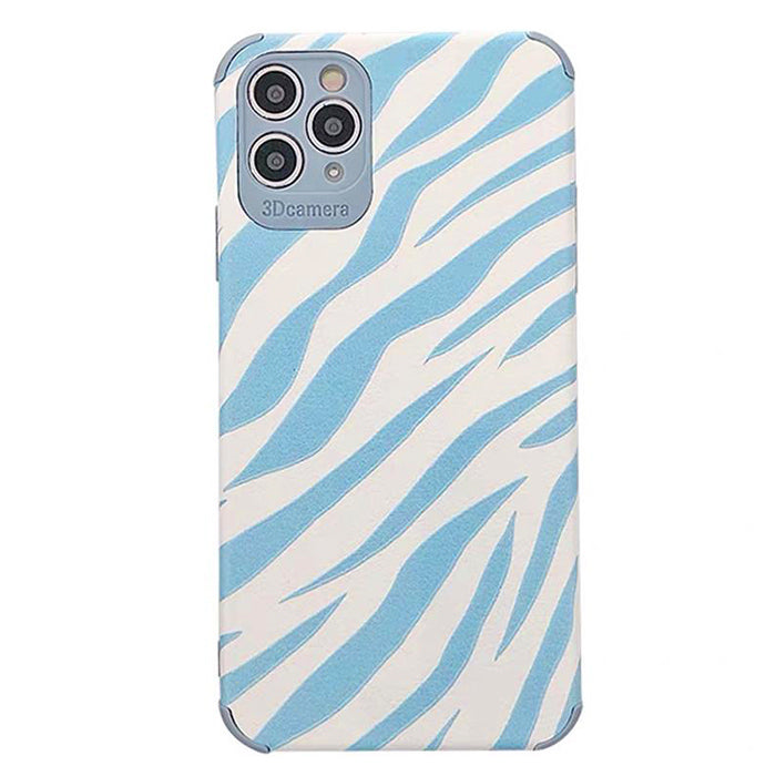 blue zebra print iphone case boogzel apparel