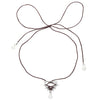 bow lace up heart necklace boogzel clothing