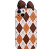 brown bow argyle iphone case boogzel apparel
