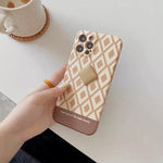 aesthetic argyle print iphone case boogzel apparel