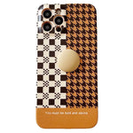 brown houndstooth iphone case boogzel apparel