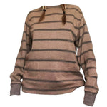 brown striped longsleeve boogzel apparel
