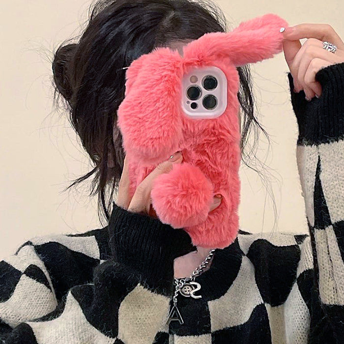 pink fluffy iphone case boogzel apparel