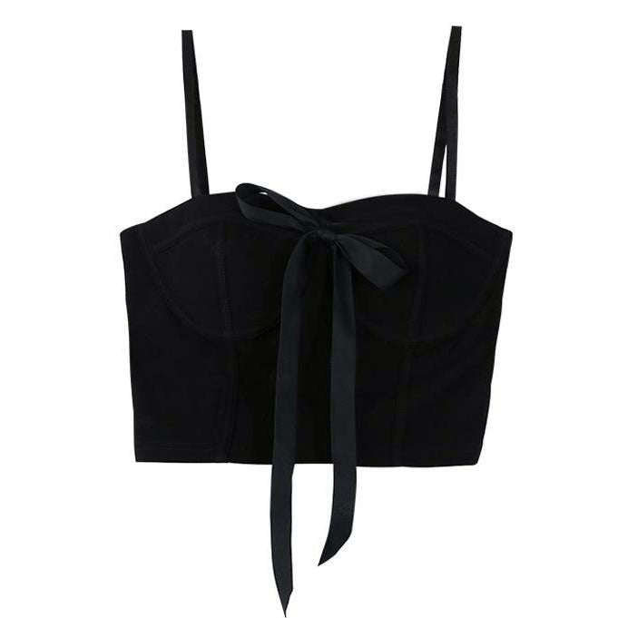 Add a flirty touch to your coquette aesthetic  outfit with our Bustier Top with Front Bow - Boogzel Clothing