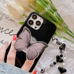 butterfly black iphone case boogzel apparel