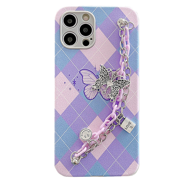 purple argyle iphone case boogzel apparel