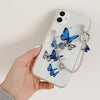 blue butterfly chain iphone case boogzel apparel
