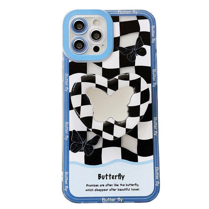 butterfly checkered iphone case boogzel apparel