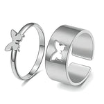 Butterfly Matching Couple Rings boogzel apparel