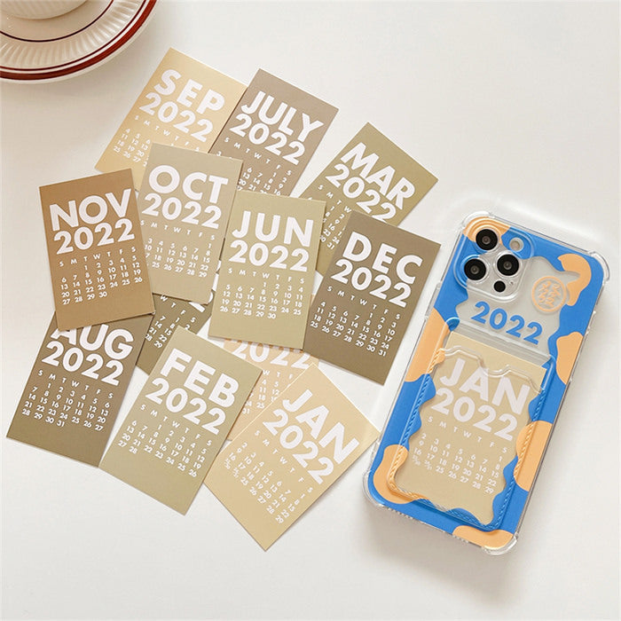 aesthetic calendar card iphone case boogzel apparel