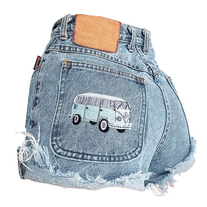 minivan embroidery shorts boogzel apparel