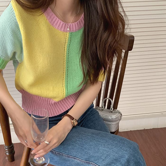 pastel knit topboogzel apparel