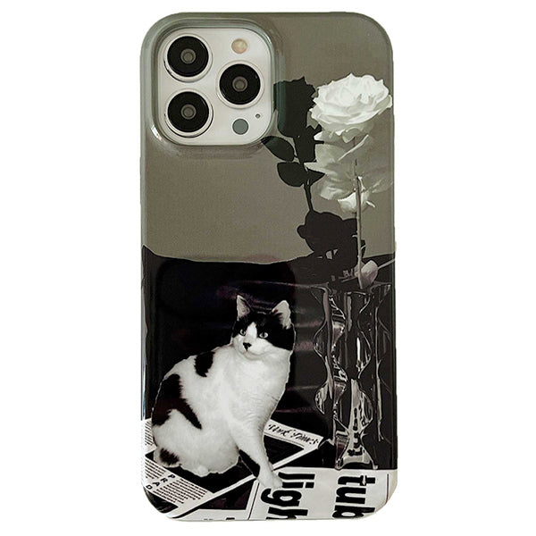 cat rose iphone case boogzel apparel