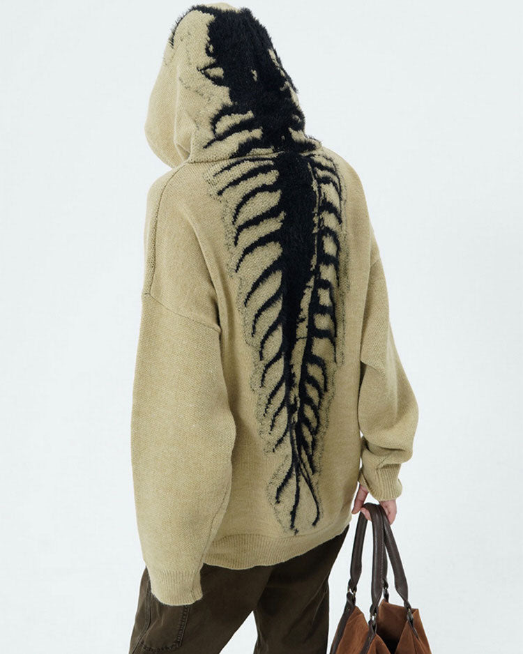 Centipede Knit Hoodie, hoodie sweater boogzel clothing
