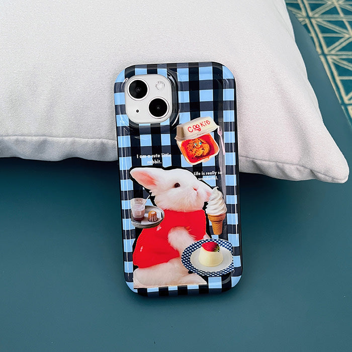 checkered rabbit iphone case boogzel apparel