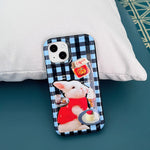 checker rabbit iphone case boogzel apparel