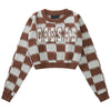 checkered crop sweater boogzel apparel