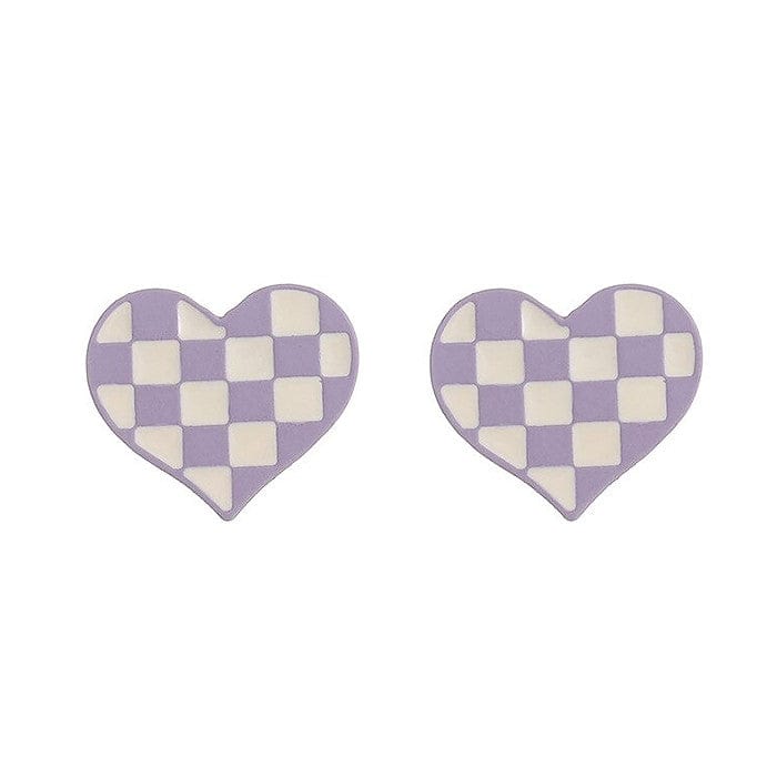 heart lavender earrings boogzel apparel