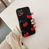 cherry black iphone case boogzel apparel