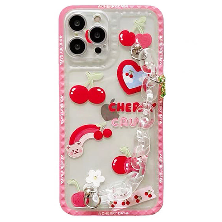 cherry chain iphone case boogzel apparel