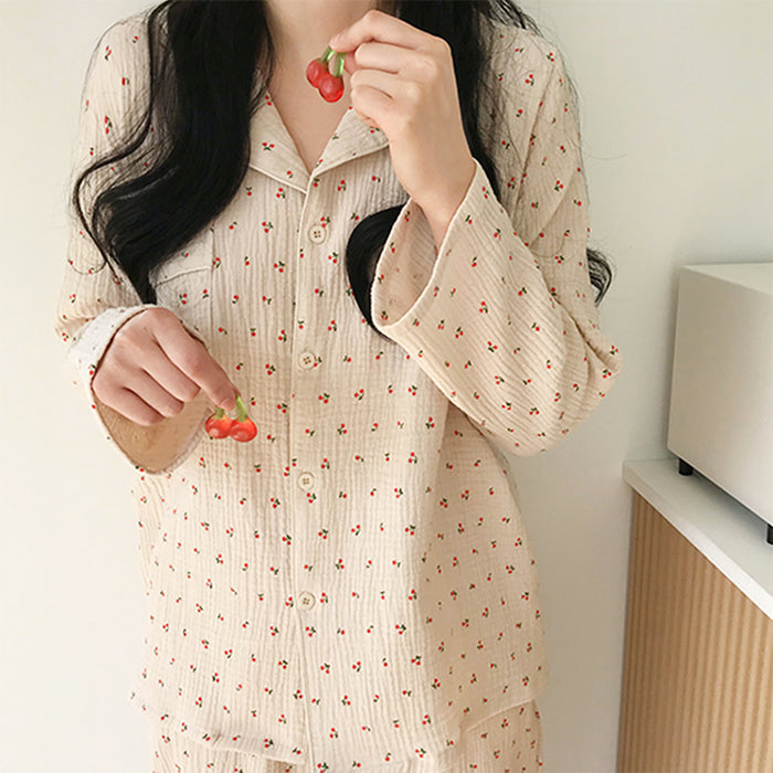 cherry pajama set boogzel apparel