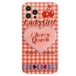cherry plaid iphone case boogzel apparel