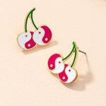 cherry yin yang earrings boogzel apparel