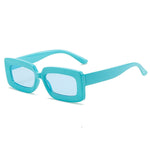 blue chunky rectangle sunglasses shop