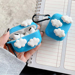 clouds blue airpods case boogzel apparel