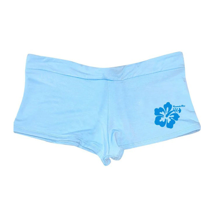 Coconut Girl Aesthetic Micro Shorts with Hibiscus Flower - boogzel clothing