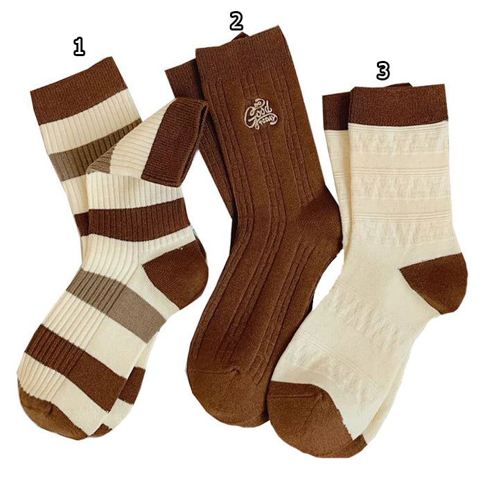 brown striped socks boogzel apparel