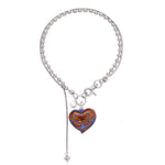colorful heart necklace boogzel apparel