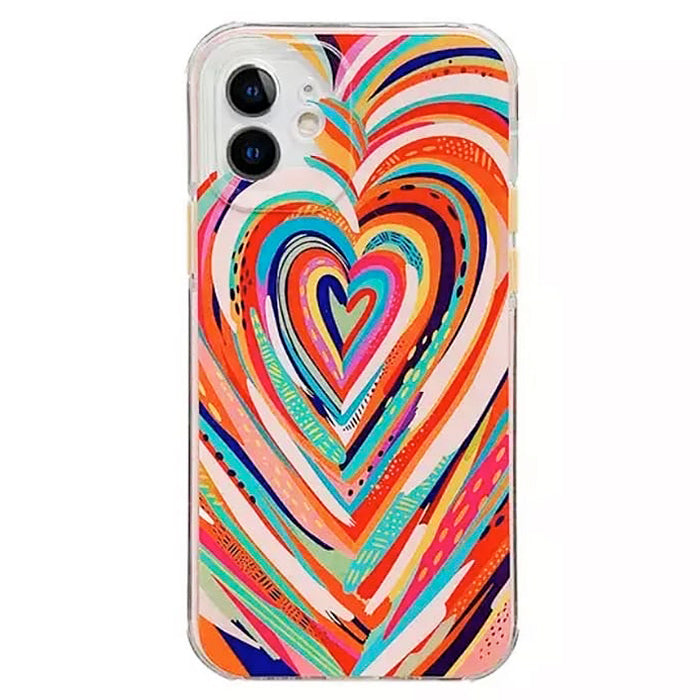 colorful heart iphone case boogzel apparel