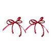 Coquette Aesthetic Red Bow Earrings