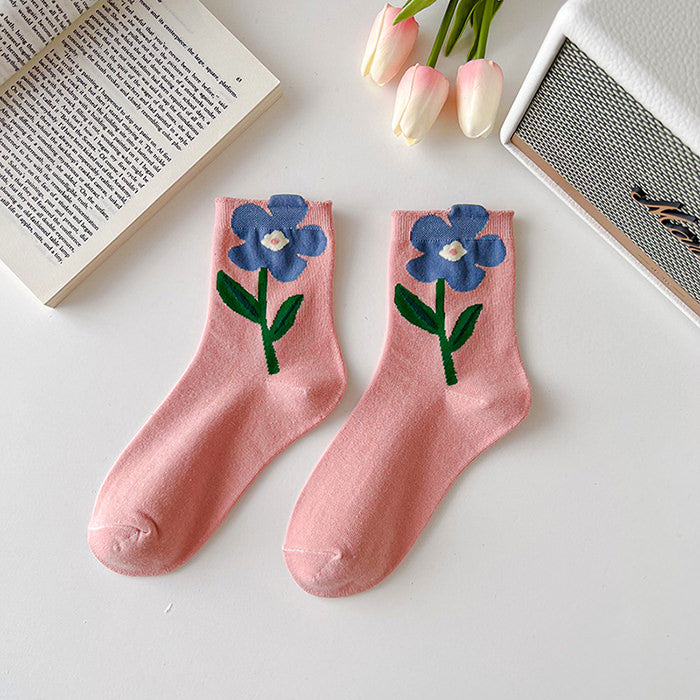 cottagecore floral socks boogzel apparel