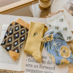 cottagecore embroidered socks boogzel apparel