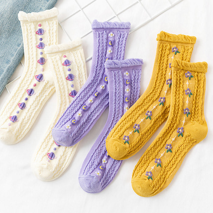 Cottagecore Floral Socks