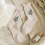 flower embroidery socks boogzel apparel