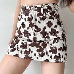cow print skirt boogzel apparel