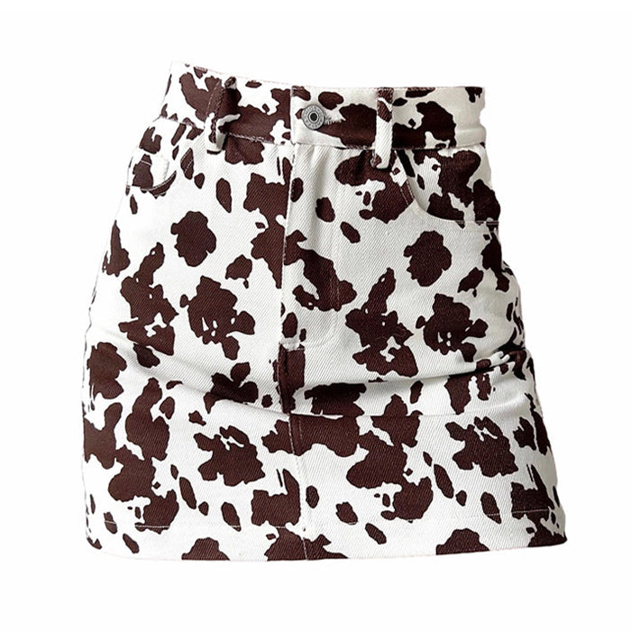 cow print skirt boogzel apparel