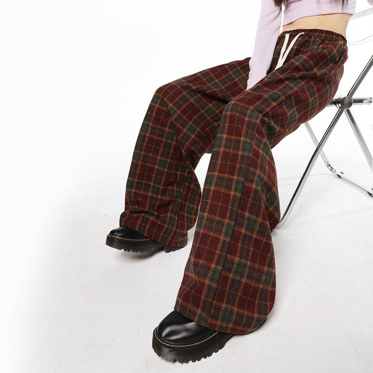 plaid aesthetic red pants boogzel apparel