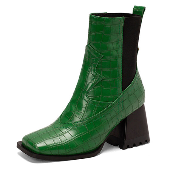 green heeled chelsea boots boogzel apparel