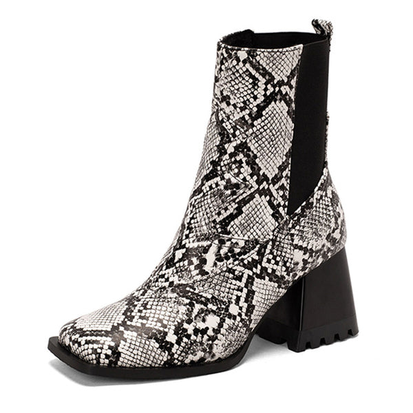 snake heeled chelsea boots boogzel apparel