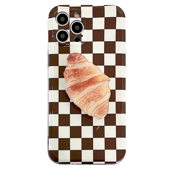 croissant checker iphone case boogzel apparel