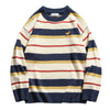 Croissant Embridery Striped Pullover boogzel clothing
